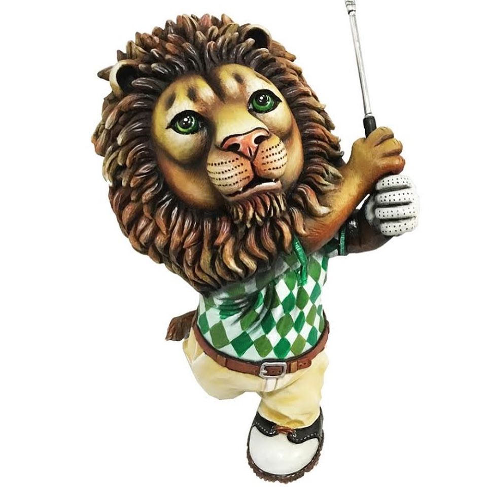 Carlos and Albert Golfing Lion